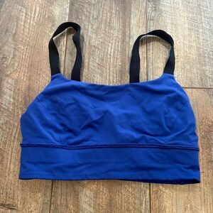 lululemon athletica Cobalt Blue Support Sports Bra with Black Straps